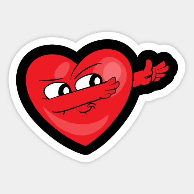 Valentine's Day Dabbing Dab Heart Sticker by valentinesday